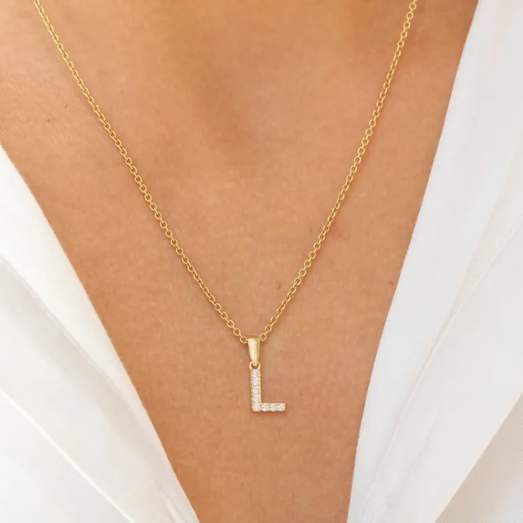 buchstab l Anhänger aus 8 Karat Gold - My Letter