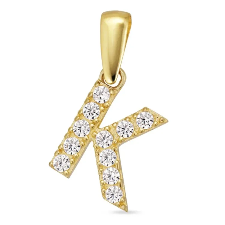 buchstab k Anhänger aus 8 Karat Gold - My Letter