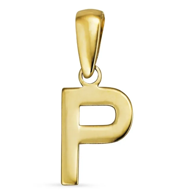 buchstab p Anhänger aus 8 Karat Gold - My Letter