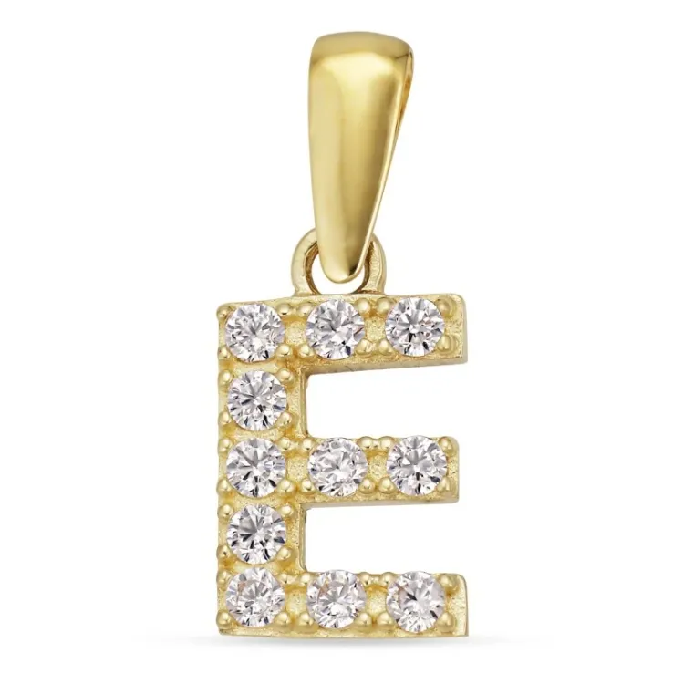 buchstab e Anhänger aus 8 Karat Gold - My Letter