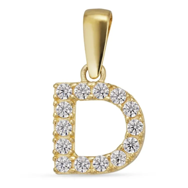 buchstab d Anhänger aus 8 Karat Gold - My Letter