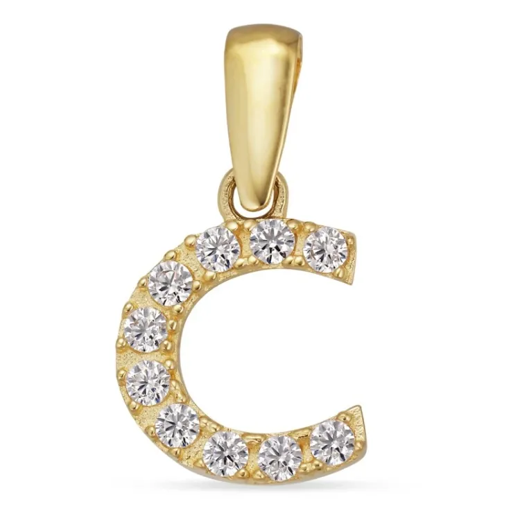 buchstab c Anhänger aus 8 Karat Gold - My Letter