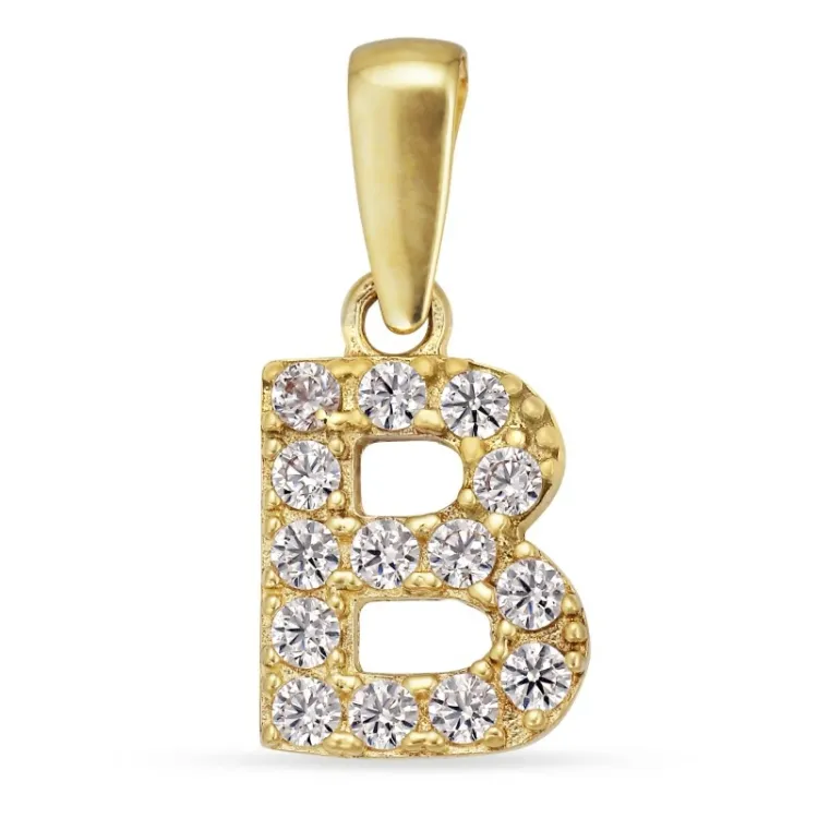 buchstab b Anhänger aus 8 Karat Gold - My Letter