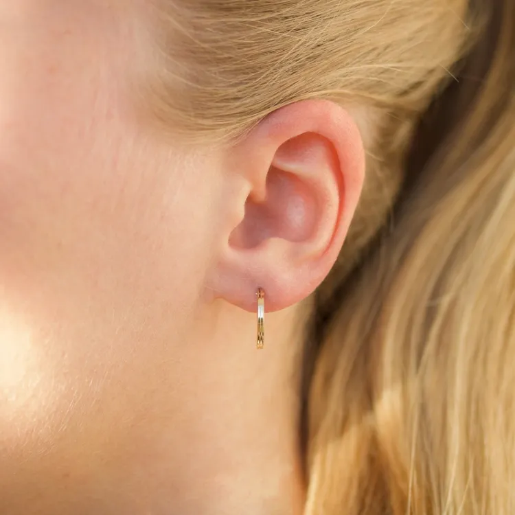13 mm Kreole in 8 Karat Gold - Gold Collection