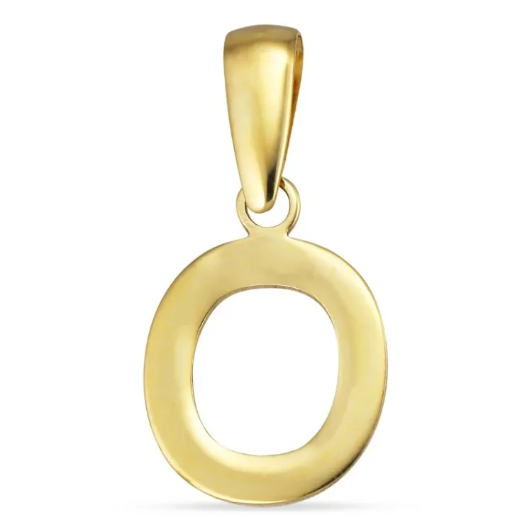buchstab o Anhänger aus 8 Karat Gold - My Letter