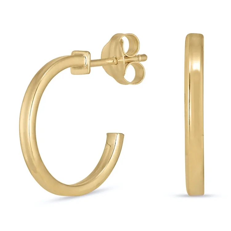14 mm Halbkreolen in 8 Karat Gold - Gold Collection