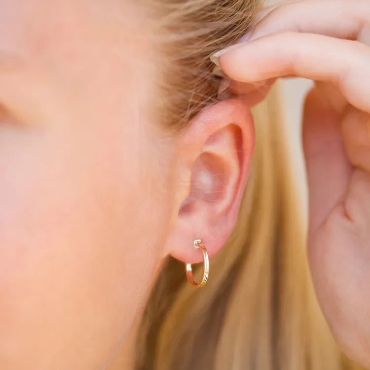 14 mm Halbkreolen in 8 Karat Gold - Gold Collection