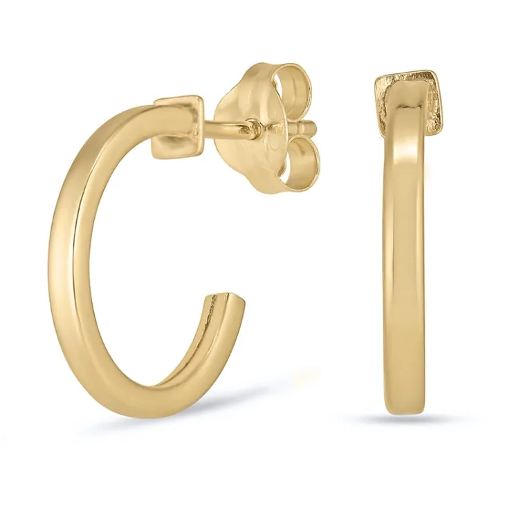 12 mm Halbkreolen in 8 Karat Gold - Gold Collection