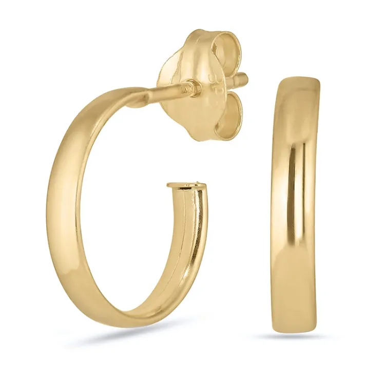 11 mm Halbkreolen in 8 Karat Gold - Gold Collection