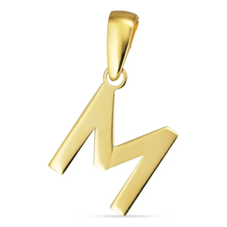 buchstab m Anhänger aus 8 Karat Gold - My Letter