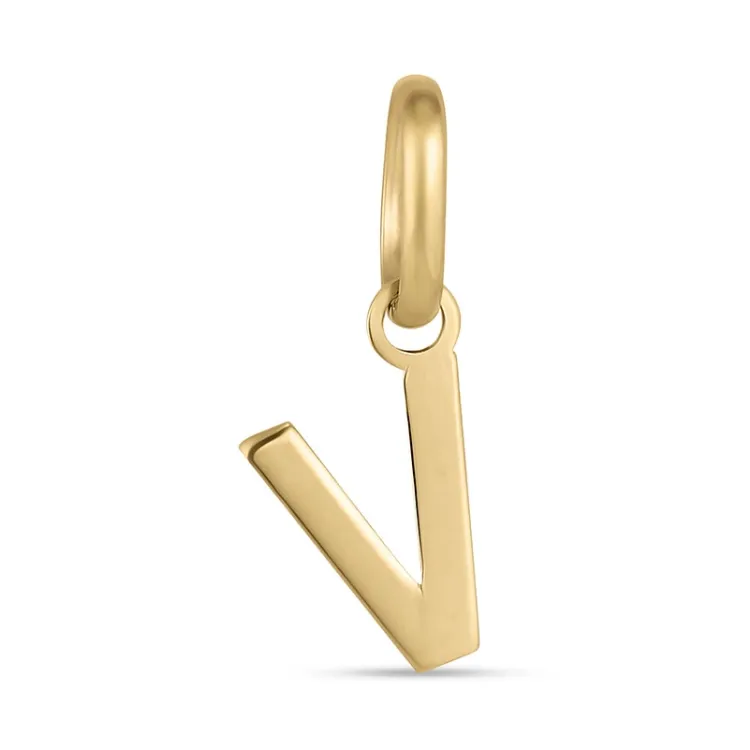buchstab v Anhänger aus 8 Karat Gold - My Letter