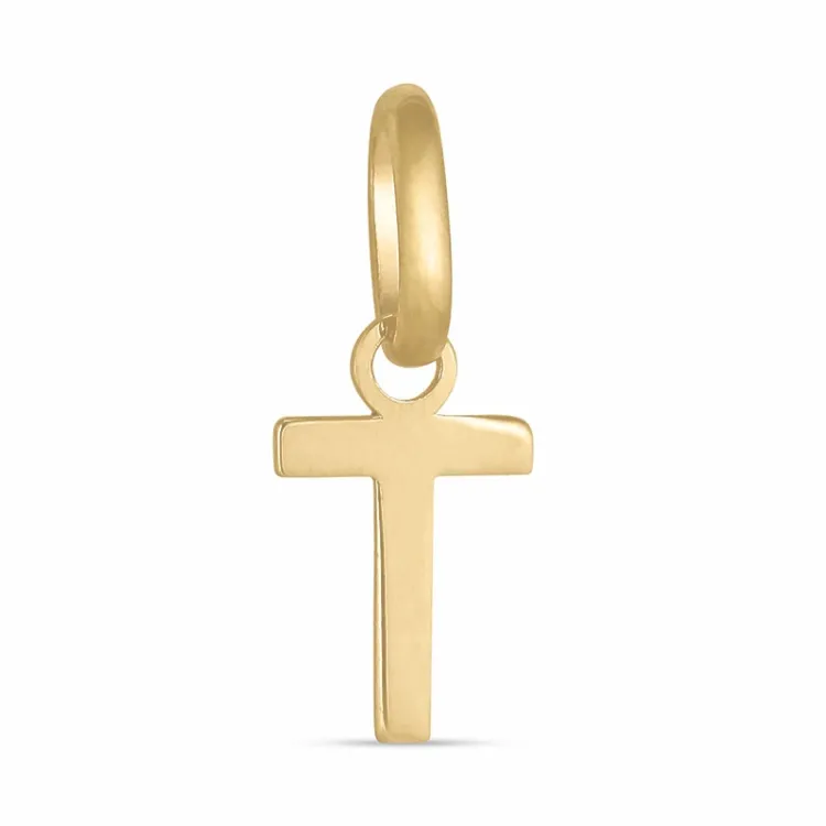 buchstab t Anhänger aus 8 Karat Gold - My Letter