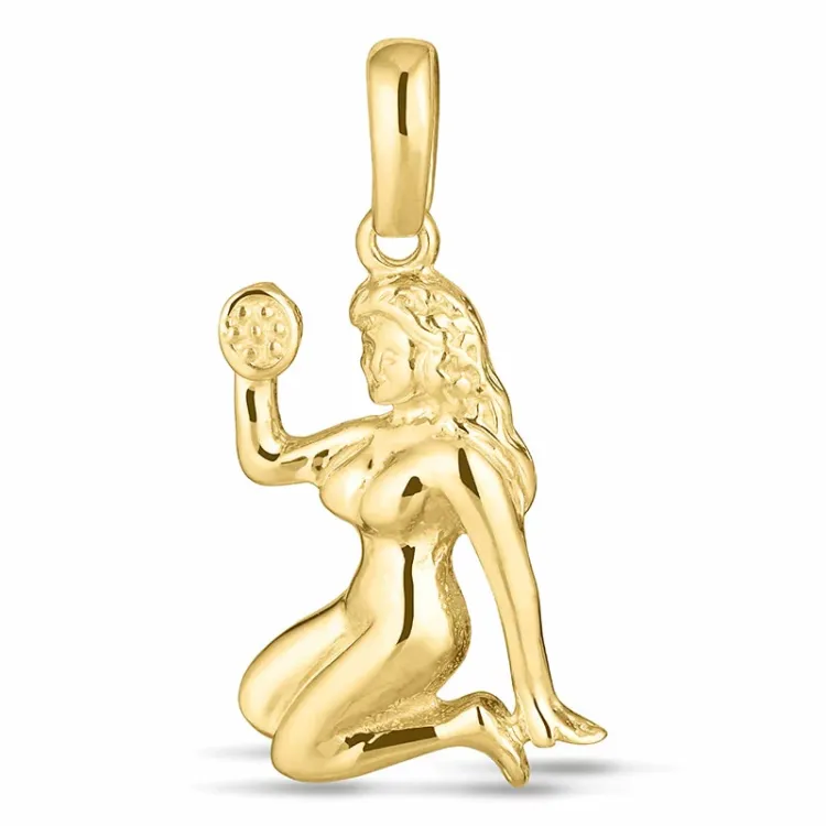 sternzeich jungfrau Anhänger aus 8 Karat Gold - Gold Collection