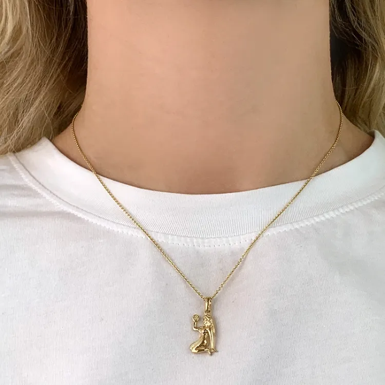 sternzeich jungfrau Anhänger aus 8 Karat Gold - Gold Collection