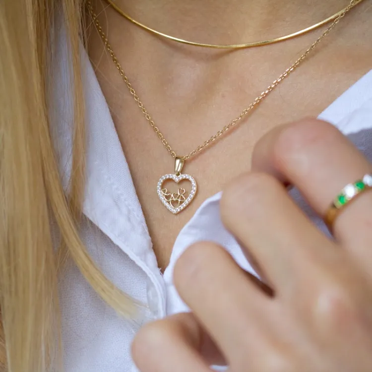 Herz Anhänger aus 8 Karat Gold - Gold Collection