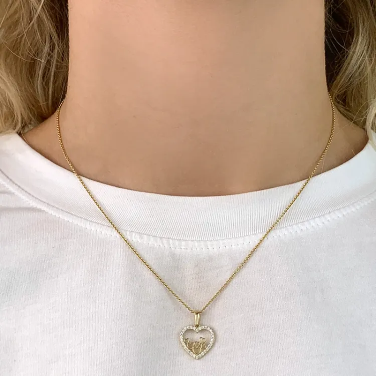 Herz Anhänger aus 8 Karat Gold - Gold Collection