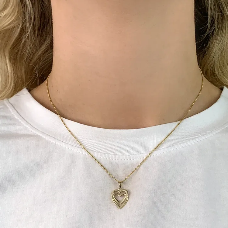 Herz Anhänger aus 8 Karat Gold - Gold Collection
