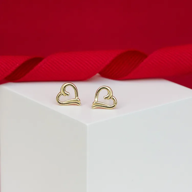 Herz Ohrringe in 8 Karat Gold - Gold Collection