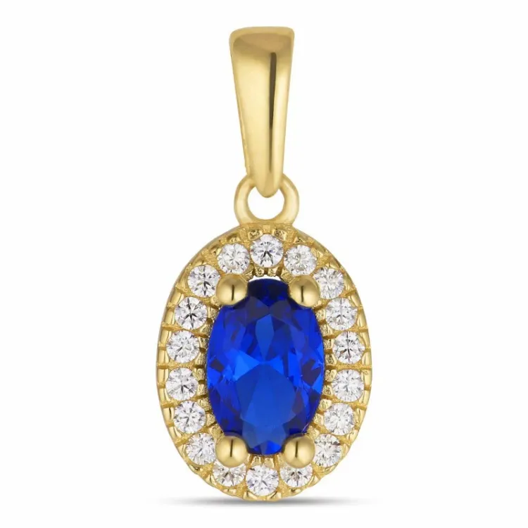 Rosette Zirkon Anhänger aus 8 Karat Gold - Gold Collection