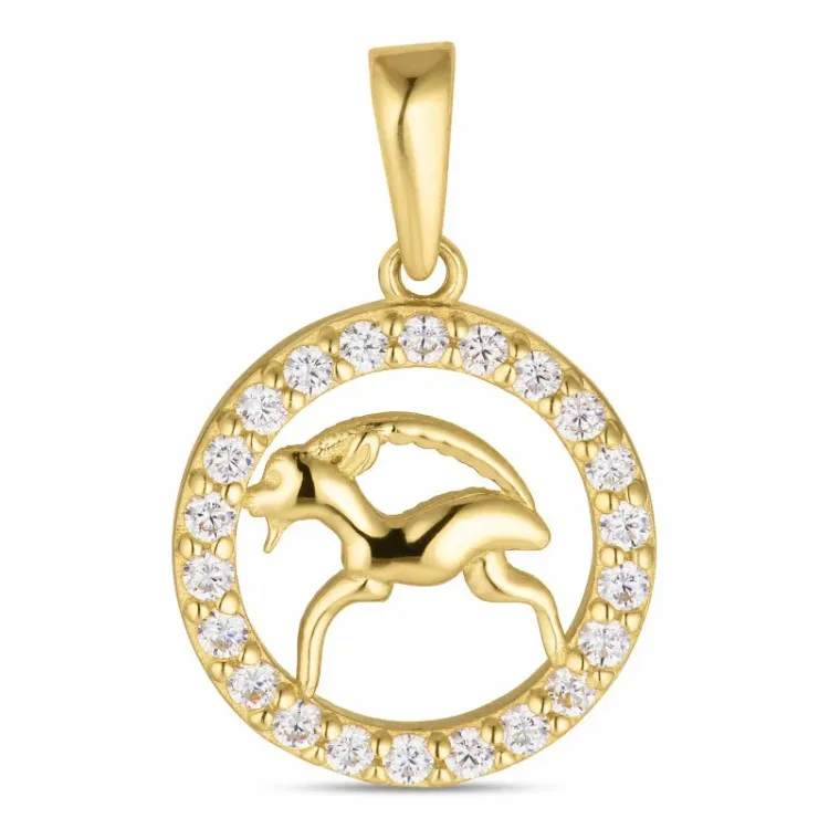 sternzeich steinbock Anhänger aus 8 Karat Gold - Gold Collection