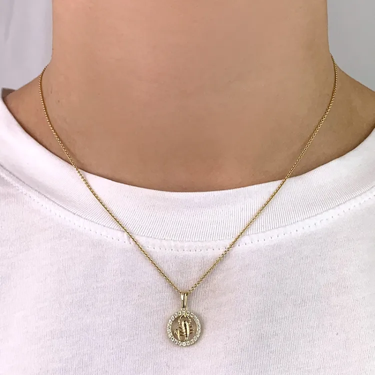 sternzeich krebs Zirkon Anhänger aus 8 Karat Gold - Gold Collection