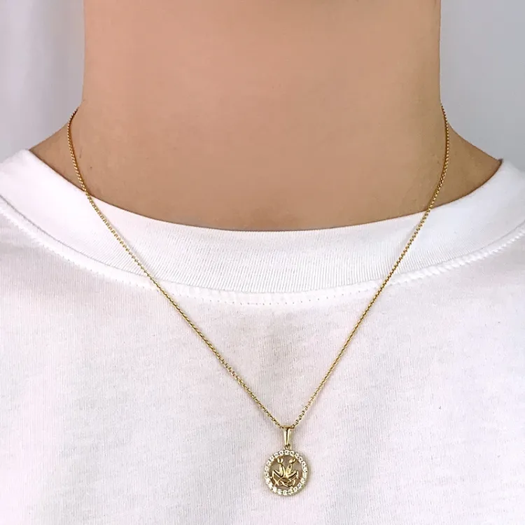 sternzeich zwillinge Zirkon Anhänger aus 8 Karat Gold - Gold Collection