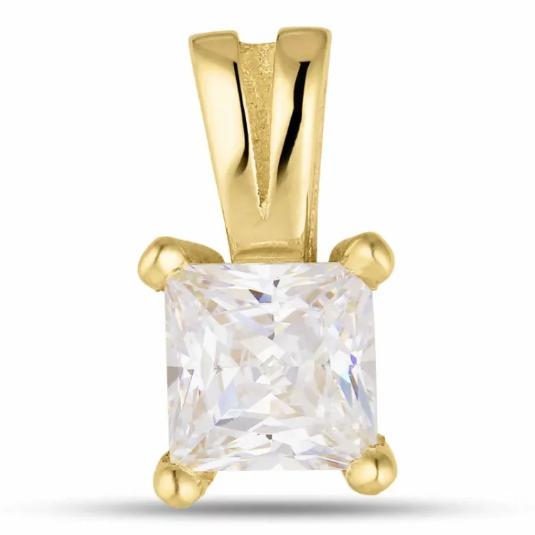 Zirkon Anhänger aus 8 Karat Gold