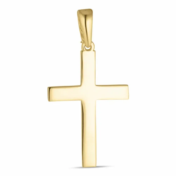 13 x 19 mm Kreuz Anhänger aus 8 Karat Gold