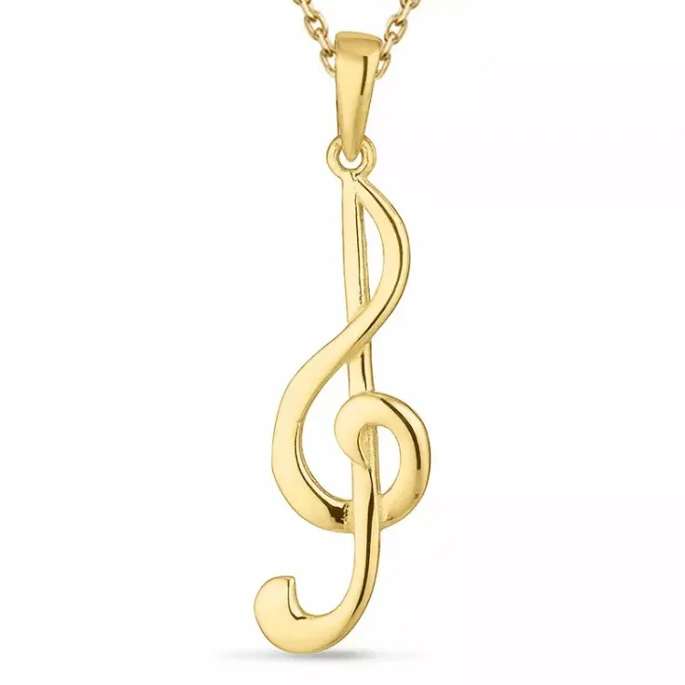 Knoten Halskette aus vergoldetem Sterlingsilber und Anhänger aus 8 Karat Gold - Gold Collection