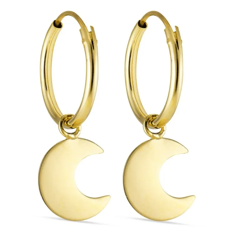 12 mm Mond Kreole in 9 Karat Gold - Gold Collection