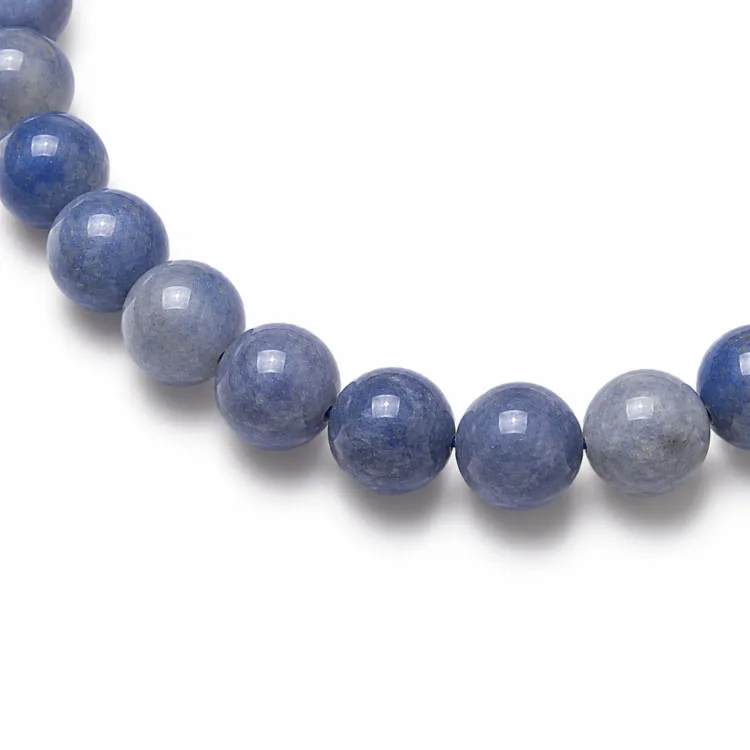 blauem Aventurin Halskette aus vergoldetem Stahl - AURA
