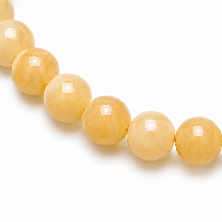 gelber Jade-Stein Armband aus vergoldetem Stahl - AURA