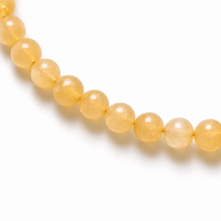 gelber Jade-Stein Armband aus vergoldetem Stahl - AURA