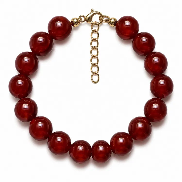 rotem Achat Armband aus vergoldetem Stahl - AURA