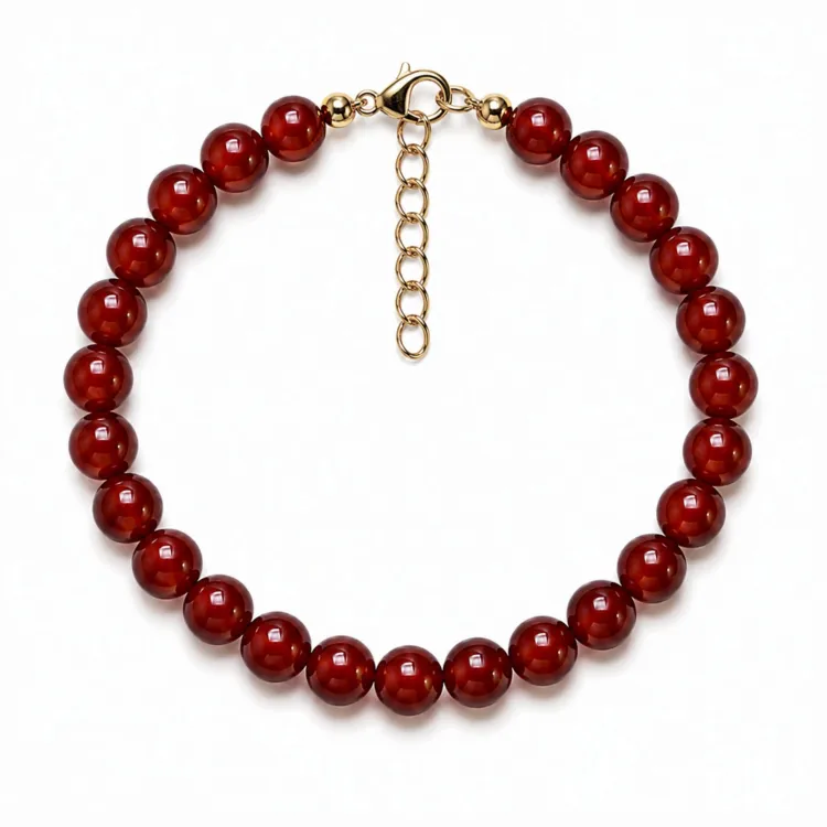 rotem Achat Armband aus vergoldetem Stahl - AURA