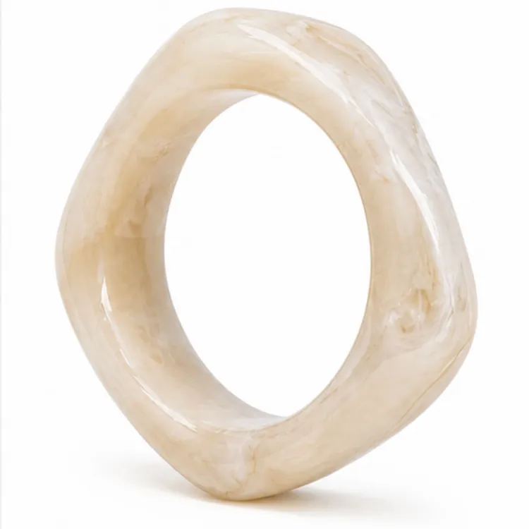 weißem bangle aus Harz - AURA