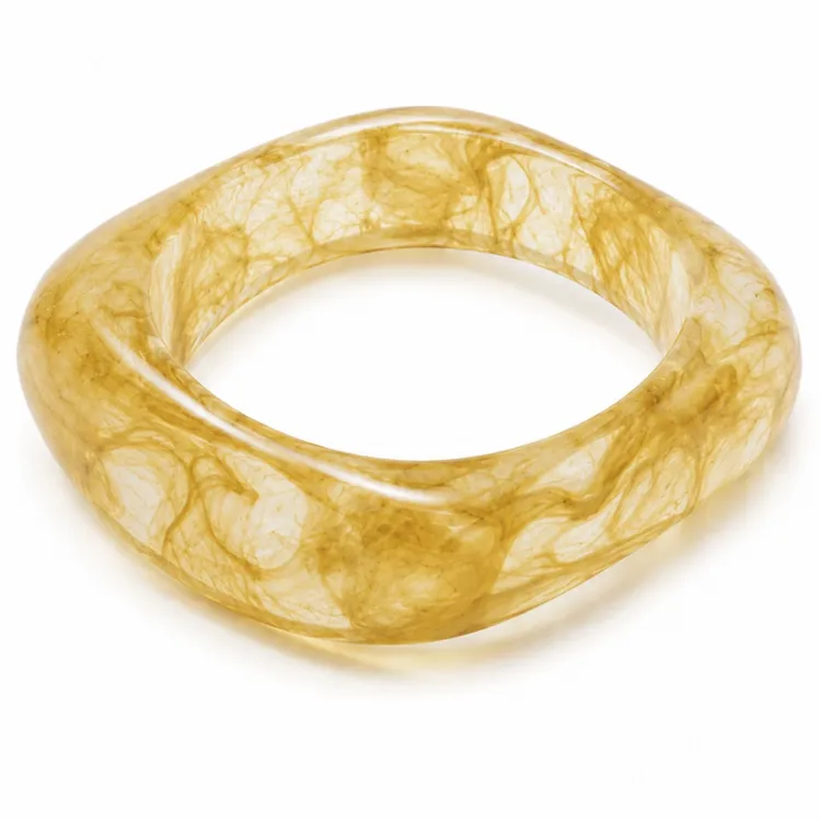 gelbem bangle aus Harz - AURA
