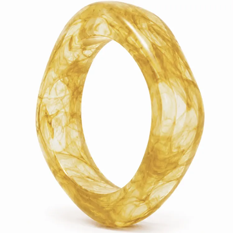 gelbem bangle aus Harz - AURA