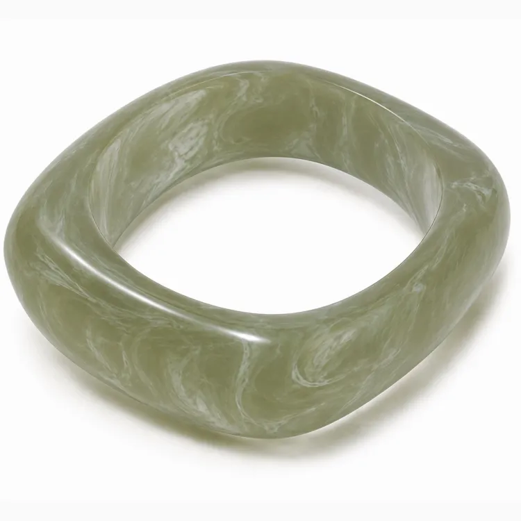 grünem bangle aus Harz - AURA