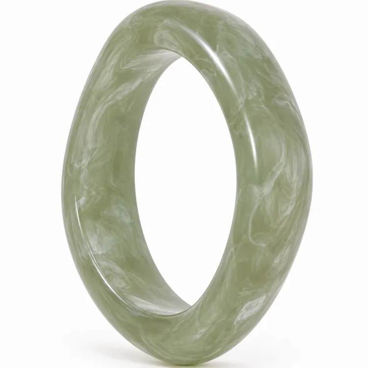 grünem bangle aus Harz - AURA