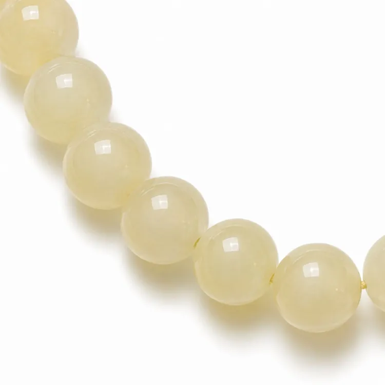 gelbem Chalzedon Armband aus vergoldetem Stahl - AURA