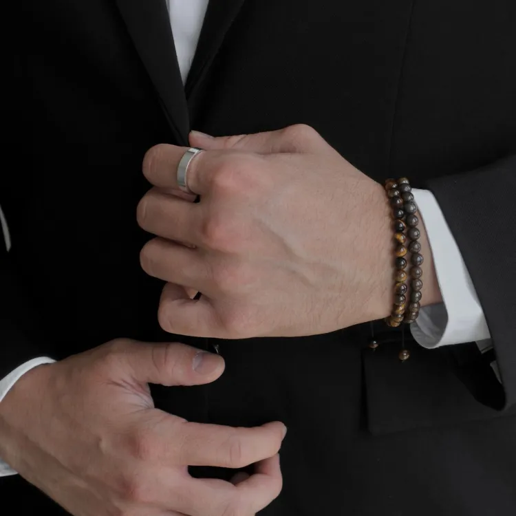 bronzit Armband aus Nylon mit verstellbarer Kordel