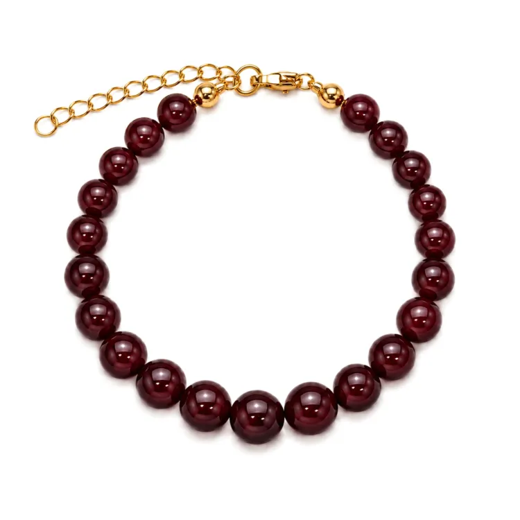 rotem Achat Armband aus vergoldetem Stahl - AURA