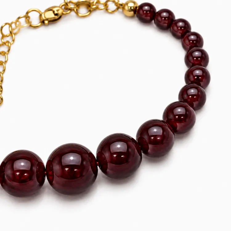 rotem Achat Armband aus vergoldetem Stahl - AURA