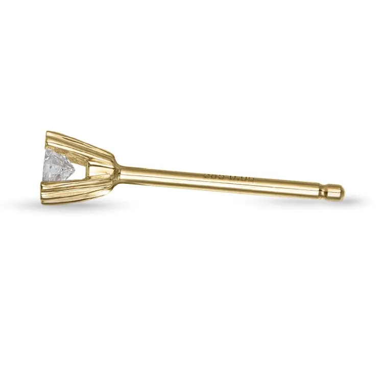1 x 0,06 ct Diamant Solitärohrstecker in 14 Karat Gold mit Diamant 