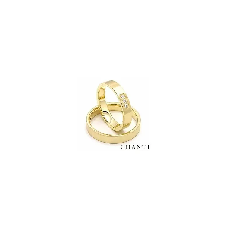 trauringe aus 14 Karat Gold 0,06  ct - set