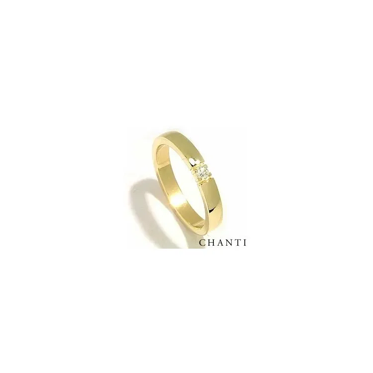 Memoirering in 14 Karat Gold 1 x 0,07 ct