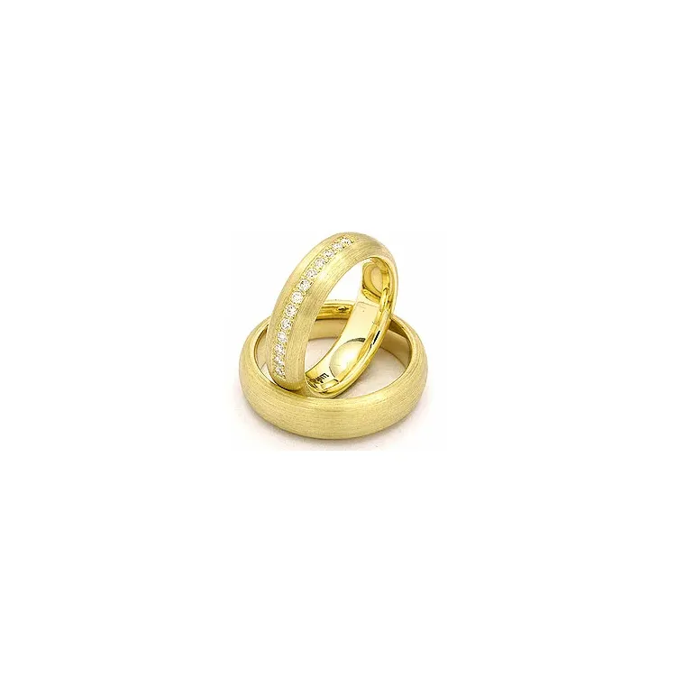 Trauringe aus 14 Karat Gold 0,20 ct - set