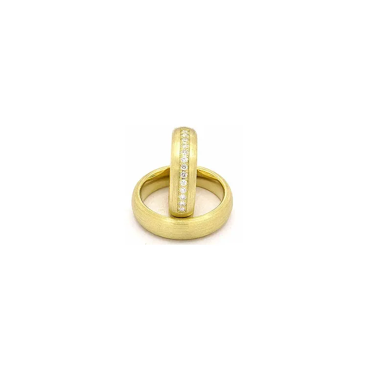 Trauringe aus 14 Karat Gold 0,20 ct - set