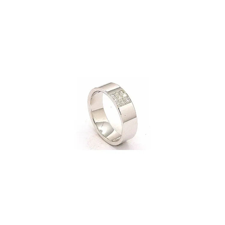Diamant Trauring aus 14 Karat Weißgold 0,149 ct